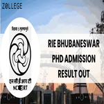 RIE Bhubaneswar PhD Admission Result Out